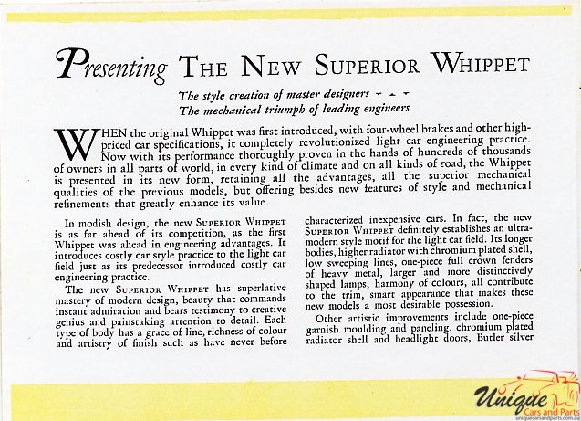 1929 Whippet Brochure Page 17